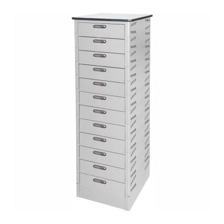Datum Filing Systems Datum TekStak Laptop Storage Locker with Laminate Top, 12 Bays, Electronic Lock, Light Gray TEKS12-C-LT-T47-LD92-60